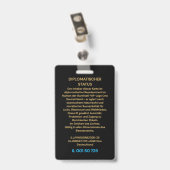 Feiler & Rothschild lluminati Diplomatic Identity Badge (Achterkant met clip)