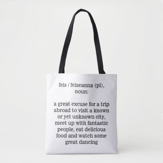 Feis / Feiseanna Definition Canvas tas Irish Danci (Voorkant)