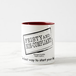 Feisty 15 oz koffie-mok tweekleurige koffiemok