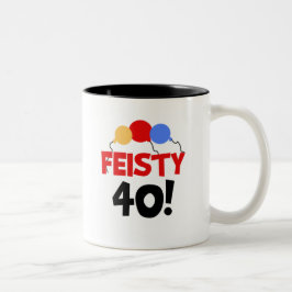 Feisty 40 tweekleurige koffiemok