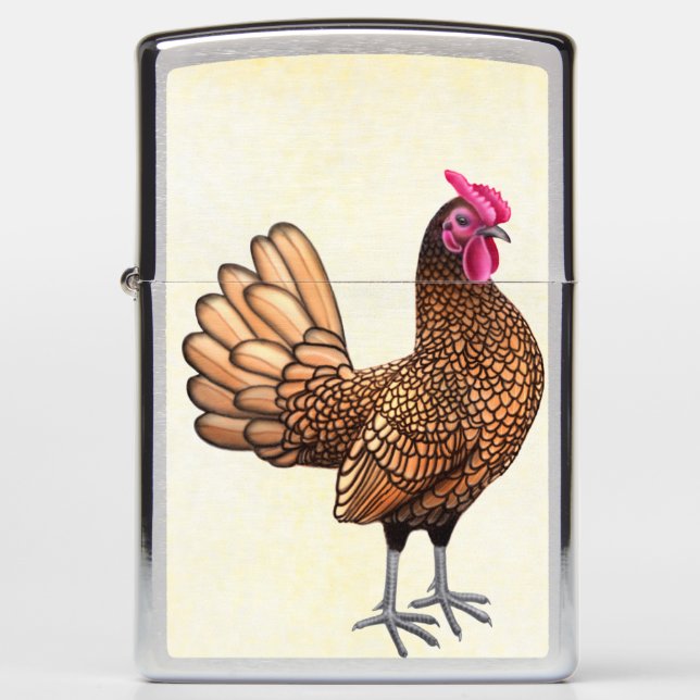 Feisty Bantam Rooster Zippo Lighter (Voorkant)
