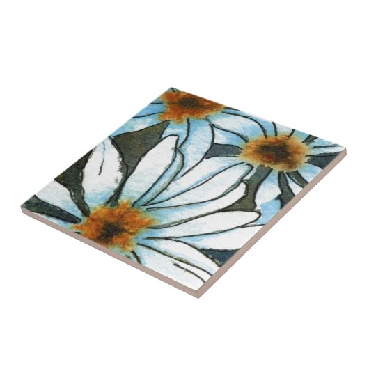 "Feisty Floral"-tapijten keuken tuinkeramische teg Tegeltje (Zijkant)