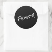 Feisty! Klassieke ronde sticker (Tas)