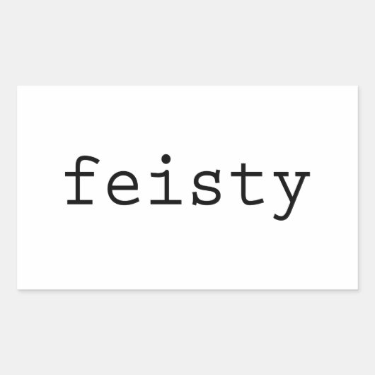 Feisty Rechthoekige Sticker (Voorkant)