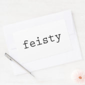 Feisty Rechthoekige Sticker (Envelop)