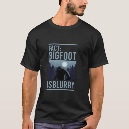 Feit Bigfoot is wazige wildernis aap creature GIF T-shirt (Voorkant)