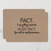 FEIT BRUIDSKNAAAP GETUIGE Grappig Voorstel Kaart (Voorkant / Achterkant)