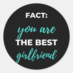 Feit: Je bent het beste Vriendin Ronde Sticker