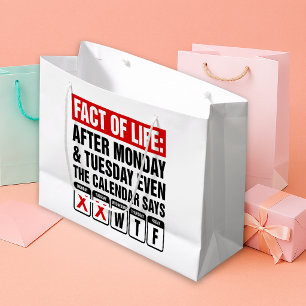 Feit van het Leven Kalender Zegt WTF Humor Groot Cadeauzakje