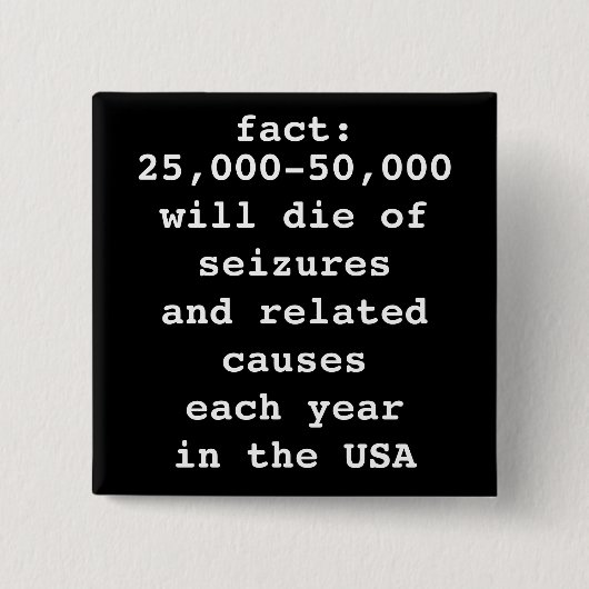 Feit: # zal sterven vierkante button 5,1 cm (Voorkant)