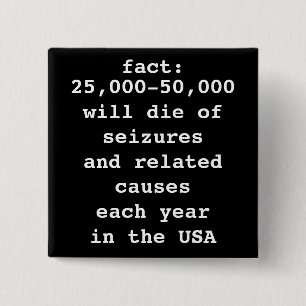 Feit: # zal sterven vierkante button 5,1 cm