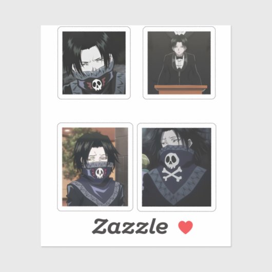 feitan portor hunter x hunter anime sticker pack (Feuille)