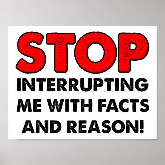 Feiten en reden Funny Poster (Voorkant)