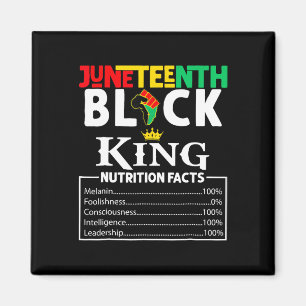 Feiten Juneteenth 1865 Black King Black Queen T-sh Magneet