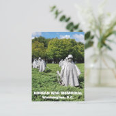 Feiten over het herdenkingsmonument voor de Koreaa Briefkaart (Staand voorkant)