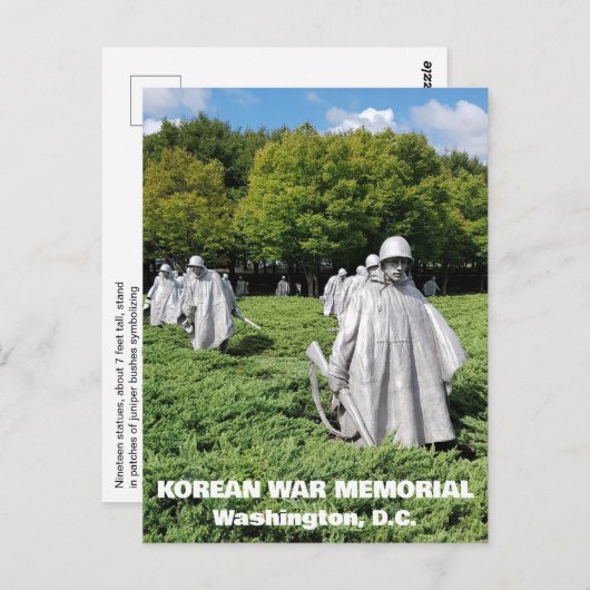 Feiten over het herdenkingsmonument voor de Koreaa Briefkaart (Voorkant / Achterkant)