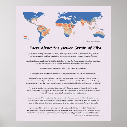 Feiten over het zika-Poster van RoseWrites Poster (Voorkant)
