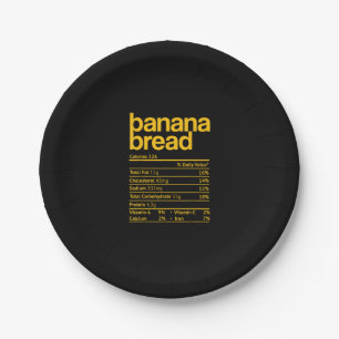 Feiten over voedingswaarde van bananenbrood Funny Papieren Bordje