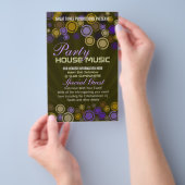 Feitenbrochure van de Funky Party Music Club Flyer (Hand)