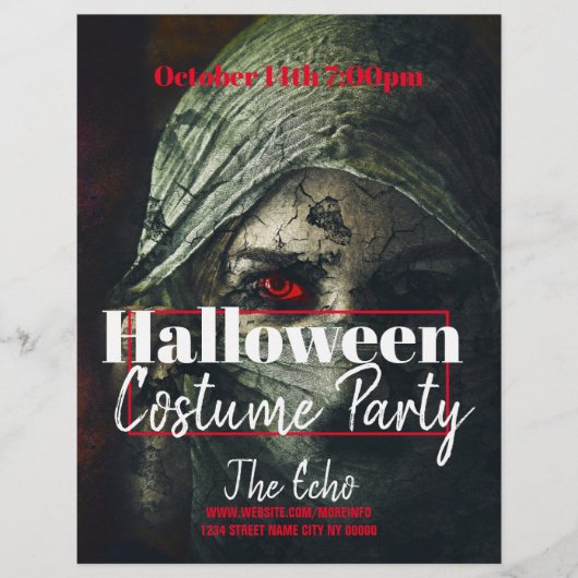 Feitenbrochure van Halloween Costume Party Flyer (Voorkant)