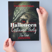 Feitenbrochure van Halloween Costume Party Flyer (Hand)
