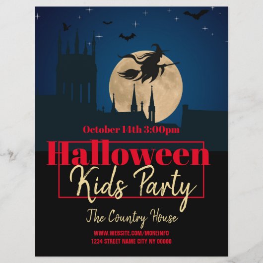 Feitenbrochure van Halloween Costume Party Flyer (Voorkant)