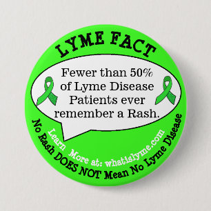 Feitenknoppen voor Lyme-ziekte voor bewustzijnseve Ronde Button 7,6 Cm