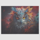 Fel gekleurd Uil Decoupage Tissue Papier (Voorkant)