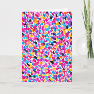 Fel gekleurde Abstracte Waterverf Groet Kaart