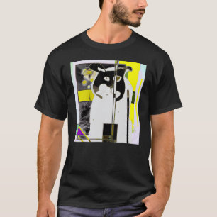 Fel gekleurde kat miauw poesje schattig katje dwaa t-shirt