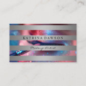Fel gekleurde Mode make-up | gestreept Visitekaartje (Voorkant)