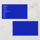 felblauw visitekaartje (Voorkant / Achterkant)