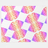 Feldenkrais Blanket - Rainbow Hearts #2 Fleece Deken (Voorkant (Horizontaal))