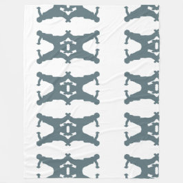 Feldenkrais Blanket - rolpatroon in grijs Fleece Deken