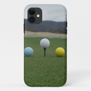 felgekleurde Golf Balls op een berg iPhone 11 Hoesje