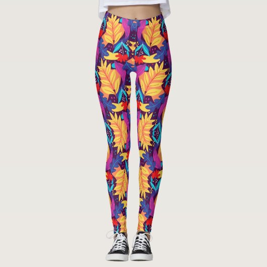 Felgekleurde leggings  (Voorkant)