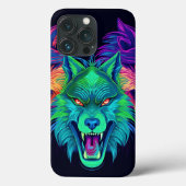 FELGEKLEURDE NEON HALLOWEEN WOLVEN Case-Mate iPhone CASE (Achterkant)