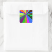 felgekleurde regenboog met sticker (Tas)
