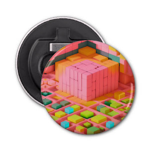 felgekleurde zoetheid button flesopener