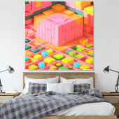 felgekleurde zoetheid canvas afdruk (Insitu (Slaapkamer))