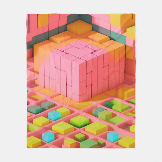 felgekleurde zoetheid fleece deken (Voorkant)