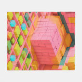 felgekleurde zoetheid fleece deken (Voorkant (Horizontaal))