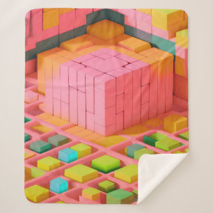 felgekleurde zoetheid sherpa deken