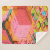 felgekleurde zoetheid sherpa deken (Voorkant (horizontaal))