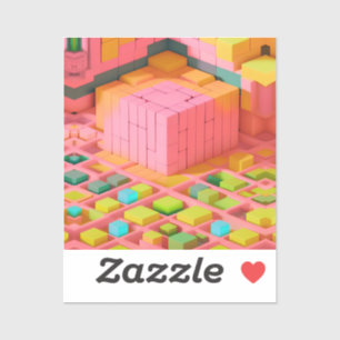 felgekleurde zoetheid sticker