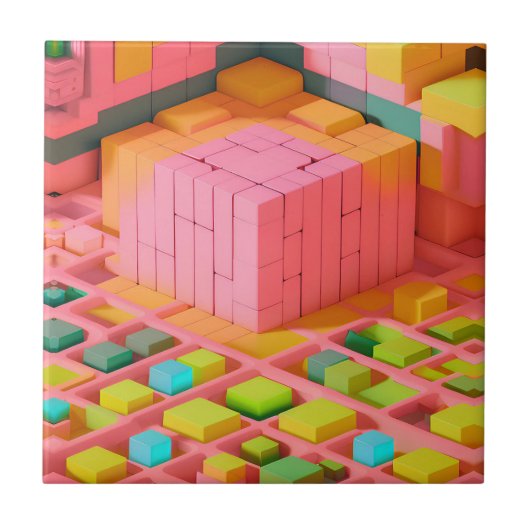 felgekleurde zoetheid tegeltje (Voorkant)