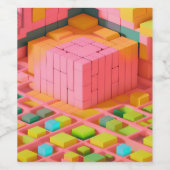 felgekleurde zoetheid wijn etiket (Enkel label)