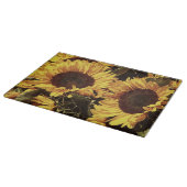 felgele zonnebloemen snijplank (Hoek)