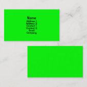 felgroen visitekaartje (Voorkant / Achterkant)
