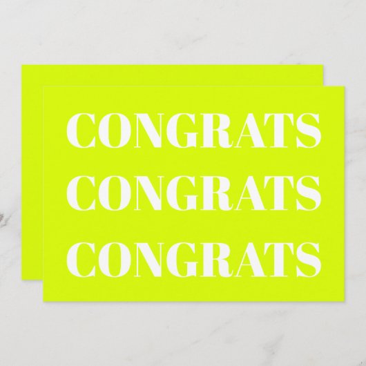 Félicats chartreuse chaux vert blanc carte moderne (Devant / Derrière)